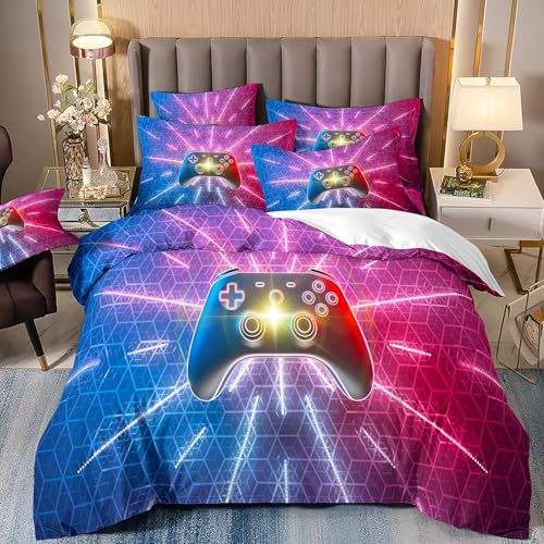LYJKLST Bettwäsche 140x200 Gamer Gaming Muster Bettbezug 3teilig Microfaser Spiele Spieler Gamepad Bettwäsche Set und Kissenbezug 80x80 cm mit Reißverschluss Mehrfarbig 202 LYJKLST Bettwäsche 140x200 Gamer Gaming Muster Bettbezug 3teilig Microfaser Spiele Spieler Gamepad Bettwäsche Set und Kissenbezug 80x80 cm mit Reißverschluss Mehrfarbig 202 von LYJKLST