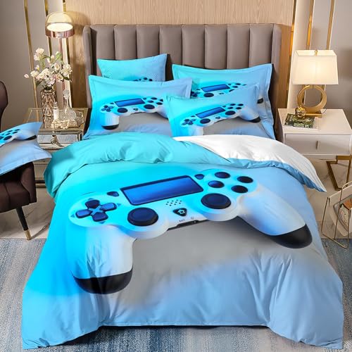 LYJKLST Bettwäsche 155x220 Gamer Gaming Muster Bettbezug 3teilig Microfaser Spiele Spieler Gamepad Bettwäsche Set und Kissenbezug 80x80 cm mit Reißverschluss Mehrfarbig 212 LYJKLST Bettwäsche 155x220 Gamer Gaming Muster Bettbezug 3teilig Microfaser Spiele Spieler Gamepad Bettwäsche Set und Kissenbezug 80x80 cm mit Reißverschluss Mehrfarbig 212 von LYJKLST