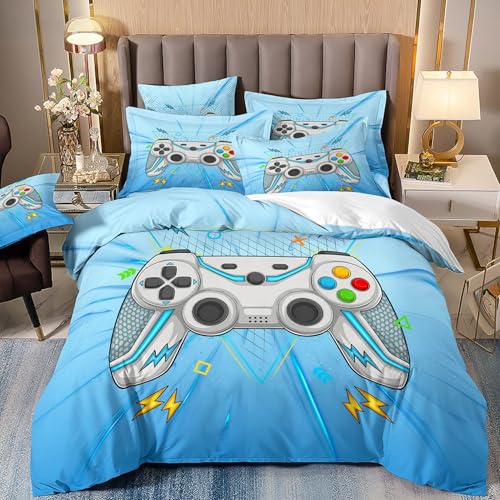 LYJKLST Bettwäsche 180x200 Gamer Gaming Muster Bettbezug 3teilig Microfaser Spiele Spieler Gamepad Bettwäsche Set und Kissenbezug 80x80 cm mit Reißverschluss Mehrfarbig 25 LYJKLST Bettwäsche 180x200 Gamer Gaming Muster Bettbezug 3teilig Microfaser Spiele Spieler Gamepad Bettwäsche Set und Kissenbezug 80x80 cm mit Reißverschluss Mehrfarbig 25 von LYJKLST