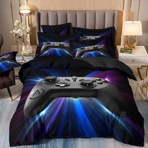 LYJKLST Bettwäsche 180x200 Gamer Gaming Muster Bettbezug 3teilig Microfaser Spiele Spieler Gamepad Bettwäsche Set und Kissenbezug 80x80 cm mit Reißverschluss Mehrfarbig 79 LYJKLST Bettwäsche 180x200 Gamer Gaming Muster Bettbezug 3teilig Microfaser Spiele Spieler Gamepad Bettwäsche Set und Kissenbezug 80x80 cm mit Reißverschluss Mehrfarbig 79 von LYJKLST