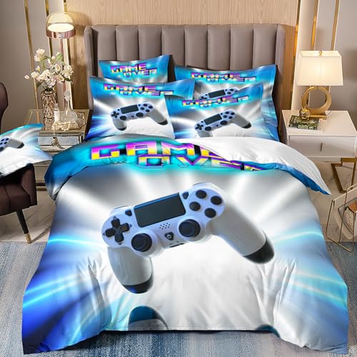 LYJKLST Bettwäsche 200x200 Gamer Gaming Muster Bettbezug 3teilig Microfaser Spiele Spieler Gamepad Bettwäsche Set und Kissenbezug 80x80 cm mit Reißverschluss Mehrfarbig 17 LYJKLST Bettwäsche 200x200 Gamer Gaming Muster Bettbezug 3teilig Microfaser Spiele Spieler Gamepad Bettwäsche Set und Kissenbezug 80x80 cm mit Reißverschluss Mehrfarbig 17 von LYJKLST