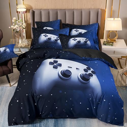 LYJKLST Bettwäsche 200x200 Gamer Gaming Muster Bettbezug 3teilig Microfaser Spiele Spieler Gamepad Bettwäsche Set und Kissenbezug 80x80 cm mit Reißverschluss Mehrfarbig 188 LYJKLST Bettwäsche 200x200 Gamer Gaming Muster Bettbezug 3teilig Microfaser Spiele Spieler Gamepad Bettwäsche Set und Kissenbezug 80x80 cm mit Reißverschluss Mehrfarbig 188 von LYJKLST