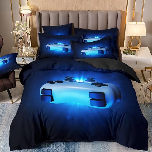 LYJKLST Bettwäsche 200x200 Gamer Gaming Muster Bettbezug 3teilig Microfaser Spiele Spieler Gamepad Bettwäsche Set und Kissenbezug 80x80 cm mit Reißverschluss Mehrfarbig 242 LYJKLST Bettwäsche 200x200 Gamer Gaming Muster Bettbezug 3teilig Microfaser Spiele Spieler Gamepad Bettwäsche Set und Kissenbezug 80x80 cm mit Reißverschluss Mehrfarbig 242 von LYJKLST