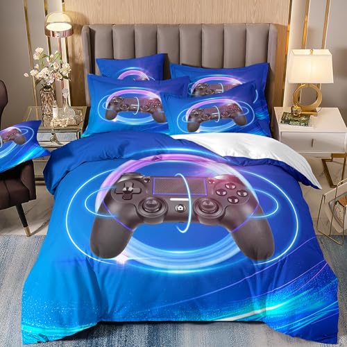 LYJKLST Bettwäsche 220x240 Gamer Gaming Muster Bettbezug 3teilig Microfaser Spiele Spieler Gamepad Bettwäsche Set und Kissenbezug 80x80 cm mit Reißverschluss Mehrfarbig 154 LYJKLST Bettwäsche 220x240 Gamer Gaming Muster Bettbezug 3teilig Microfaser Spiele Spieler Gamepad Bettwäsche Set und Kissenbezug 80x80 cm mit Reißverschluss Mehrfarbig 154 von LYJKLST