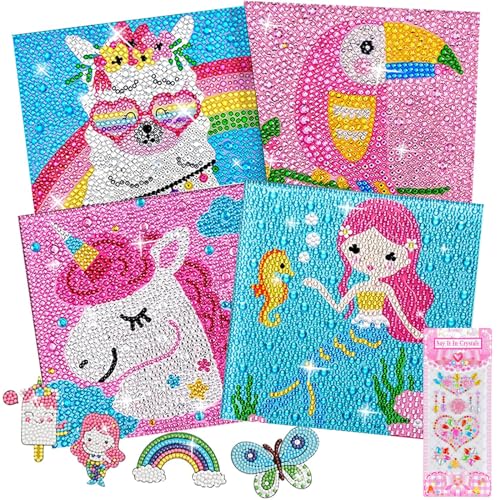 LYJOW 4 Diamond Painting Kinder Tiere 5 DIY 5D Diamant Painting Sticker Malerei Bilder Set Full Zubehör Glitzersteinchen Painting Kleine Mädchen Junge Geburtstag Festival Geschenke Crystal Art Craft LYJOW 4 Diamond Painting Kinder Tiere 5 DIY 5D Diamant Painting Sticker Malerei Bilder Set Full Zubehör Glitzersteinchen Painting Kleine Mädchen Junge Geburtstag Festival Geschenke Crystal Art Craft von LYJOW