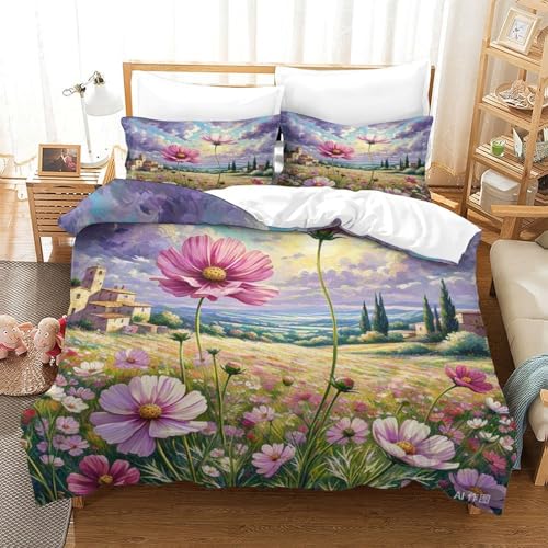 LYJSMDAAA Cosmos 3D Gedruckter Bettbezug Set Bettwäschegarnitur Mädchen Junge Kinder Bettwäsche Und Kissenbezüge Reissverschluss Weich Microfaser 3 Teilig King（220x240cm） von LYJSMDAAA