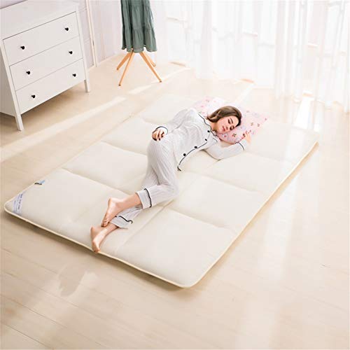 LYLJ Einfarbig Weich Tatami Matratze Verdicken Anti-rutsch Bett Schutz Pad Bequem Atmungsaktiv Japanische Futon Matratze Faltbar 180x200 Für Wohnheim Schlafzimmer Yoga von LYLJ