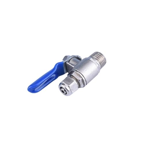1/4 "1/2" Wasserfilter-Einlass-T-Stück-Kugelhahn Edelstahl Messing-Fitting-Teile Männlich Weiblich Gewinde Schnellverbinder(8) von LYLNV
