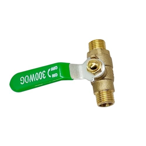 1/4 "3/8" 1/2 "3/4" Innengewinde Zweiwege-Messing-Absperrkugelhahngriff for Kraftstoff-, Gas-, Wasser-, Öl- und Luftadapter(DN10,F-F) von LYLNV
