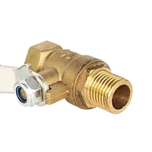 1/8" 1/4'' 3/8'' 1/2'' Innen-/Außengewinde Messingventil Messing kleines Kugelventil Verbindungsstück Gelenk Kupferrohrverschraubung Koppler Adapter(DN8,M-M) von LYLNV