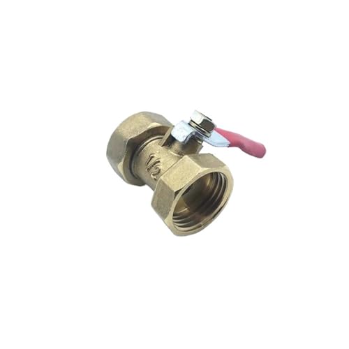 1/8 "1/4" 3/8 "1/2" Innengewinde Zwei-Wege-Messing Pneumatische Abschaltung Kugelhahn Rohrverschraubung Anschluss Koppler Adapter(1/4",BSP_FEMALE TO FEMALE) von LYLNV