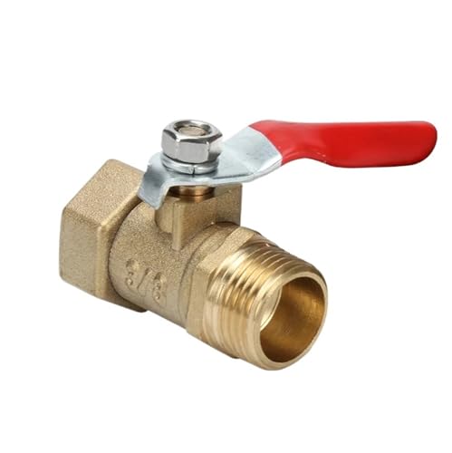1/8" 1/4" 3/8" 1/2" Messing-Kugelhahn, Innen-/Außengewinde, Messing-Ventilanschluss, Kupferrohrverschraubung, Kupplungsadapter(6) von LYLNV