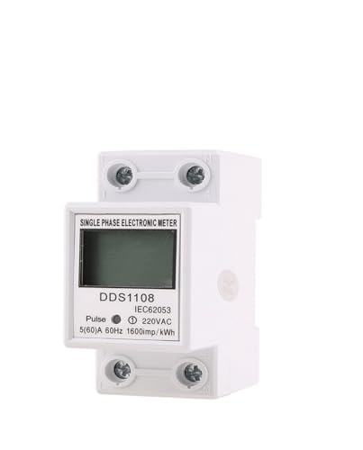 1 STÜCK Elektrischer Energiezähler 2P Einphasen-LCD-Digitalanzeige DIN-Schiene installieren 2-Draht-Stromzähler Wattmeter Leistung AC230V60Hz(5-80A) von LYLNV