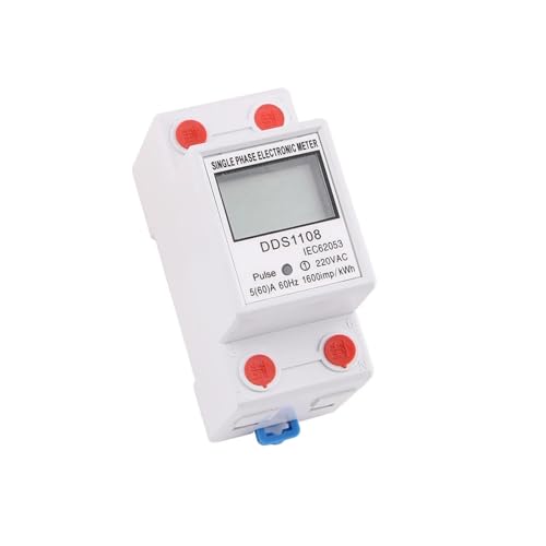1 STÜCK Elektrischer Energiezähler 2P Einphasen-LCD-Digitalanzeige DIN-Schiene installieren 2-Draht-Stromzähler Wattmeter Leistung AC230V60Hz(5-80A) von LYLNV