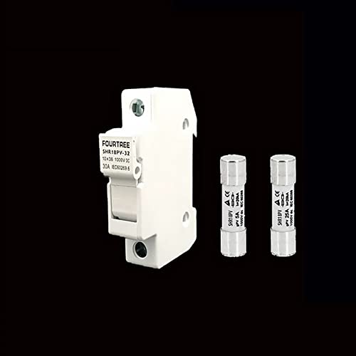 1 Satz Sicherungshalter mit 10 x 38 mm DC 1000 V 1 A 3 A 5 A 10 A 15 A 20 A 25 A 32 A for Schutz von Solaranlagen, PV-BAT-Sicherungen (Größe: 1, Farbe: 3 A)(3a) von LYLNV