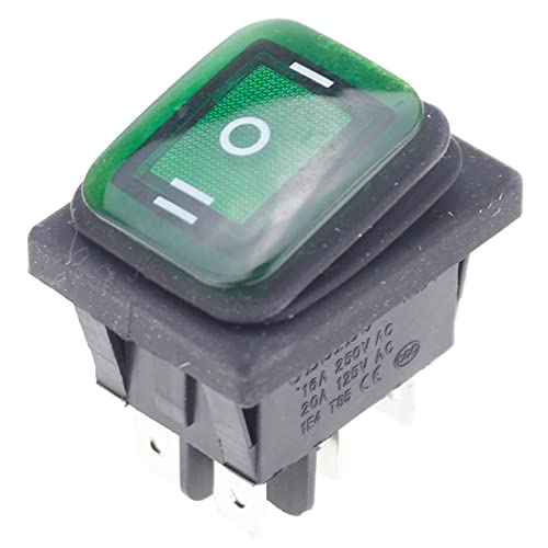 1 Stück Ein/Aus Ein 12 V/220 V Hochleistungs-6-poliger wasserdichter Kippschalter for Auto, Boot, Marine (Farbe: 2, Größe: 220 V)(1,220V) von LYLNV
