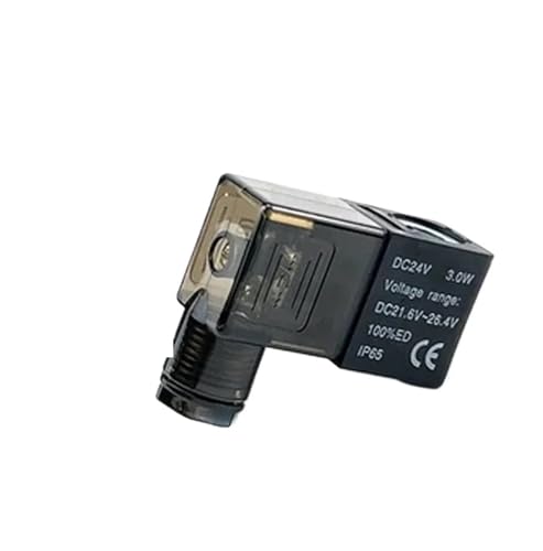 1 Stück pneumatische Luftmagnetspulenventile Spule schwarz DC12V DC24V AC110V AC220V for 4v210-08 2v025(DC24V) von LYLNV