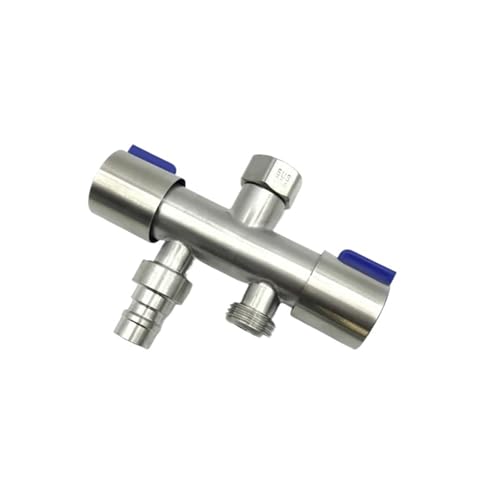 1 in 2 Out 3-Wege-Edelstahl-Winkel-Doppelauslass-Wasserverteilerventil-Toilettenhahn(E) von LYLNV