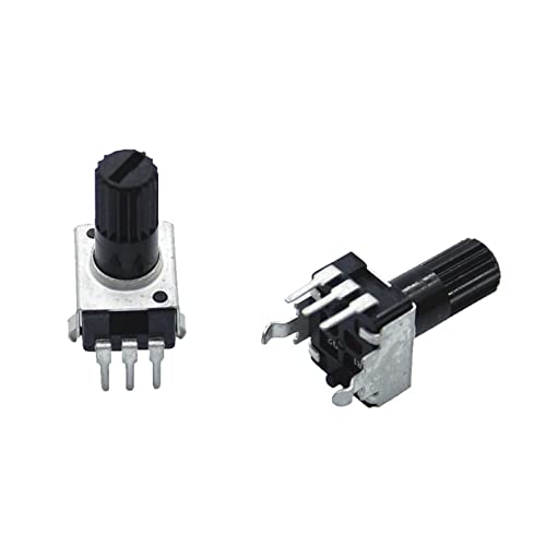10 Stück Rv09 Vertikal 12,5 mm Schaft 1k 2k 5k 10k 20k 50k 100k 0932 Einstellbarer Widerstand 9 Typ 3-poliges Dichtungspotentiometer (Größe: 1K Ohm)(20K Ohm) von LYLNV