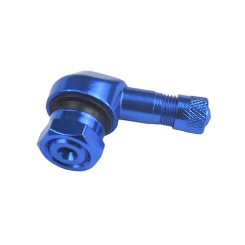 2 Stück Motorrad Felge 90 Grad Winkel Aluminiumlegierung Ventilschäfte(Blue) von LYLNV