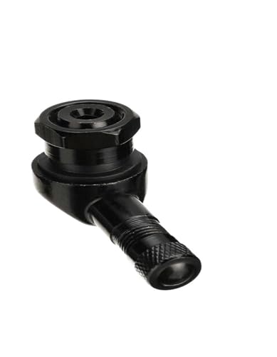 2PCS Motorrad Felge Reifen Räder Ersatzteile Ventil Ellenbogen 90 Grad Winkel Motorrad Rad Reifen Tubeless Ventil Vorbauten Felge rad Teil(Black) von LYLNV