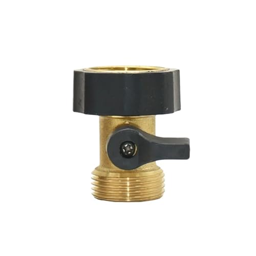 3/4" Messing Gartenhahngewinde Schnellanschlussventil 5/8" Gartenhahnadapter Kupfer Metall Gewinde Wasserrohrverbinder 1 Stk(R) von LYLNV