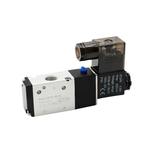 3-Wege-Anschluss 2 Positionen 3V210-08 Pneumatisches Luftmagnetventil Elektrische Steuerung Gasmagnetventil DC12V DC24V AC110V AC220V(PC 12mm Fittings,AC110) von LYLNV