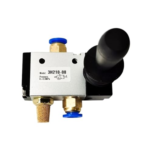 3-Wege-Pneumatikventil mit 2 Positionen, 1/8 1/4 BSP, normalerweise geschlossen, Handhebel, 3H210-08, 3H310-10, 3H410-15(With 8mm Fittings,3H210-08) von LYLNV