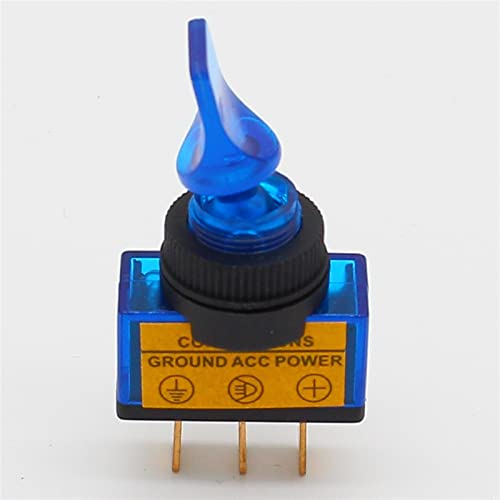 4 Stück DC12V 20A Anzeigetafelmontage EIN-Aus-Kfz-Kippschalter (Farbe: Rot)(Blue) von LYLNV