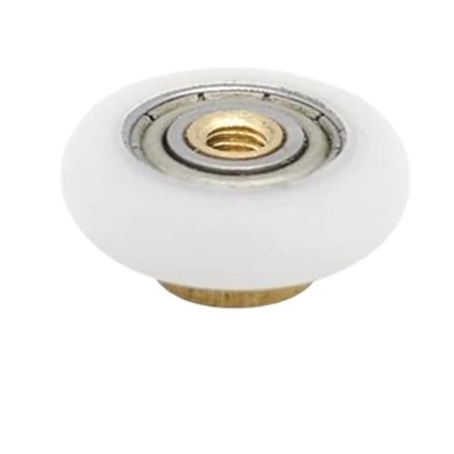 4 Stück Duschtürrollen, Riemenscheibe, Badezimmer-Glasschiebetürräder, Schiebetürräder, Rollen, Badezimmer-Zubehör, 20–27 mm(23mm) von LYLNV