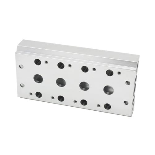4V200M Verteiler for Magnetventile der Serie 4V200 4V210-08 4V220-08 4V230-08 Ventilplattenbasis Verteiler Luftauslassverteiler(4V200M 15F) von LYLNV
