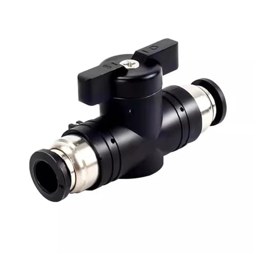 4mm 6mm 8mm 10mm 12mm Schwarz Pneumatische Push-In Schnell Joint Stecker Hand Ventil Zu Drehen Schalter Manuelle Ball Strom Begrenzung(BUC 10MM,50 PCS) von LYLNV