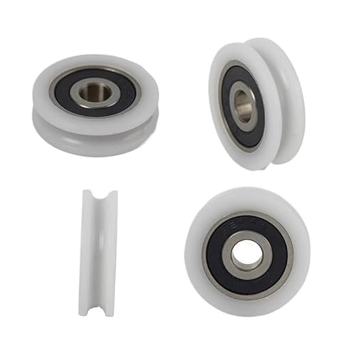 5 * 21 * 6mm U Nut Lager Pulley Linie Hebe Rad POM Roller Sheave for Bad Rad(A2) von LYLNV