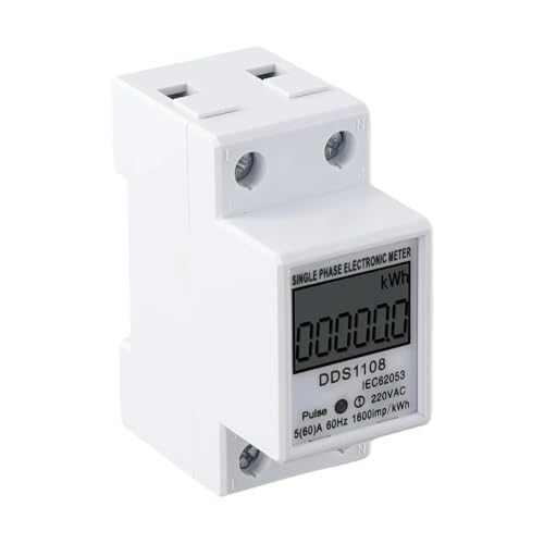 60A DDS1108 LCD-Digitalanzeige Einphasen-Energiezähler mit Hintergrundbeleuchtung Einphasen-Energiezähler Testmessgeräte Detektoren(With backlight) von LYLNV