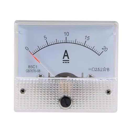 85C1 Analog Current Panel Meter DC 1A2A3A5A10A20A30A 50A 100A Amperemeter for Schaltung Prüfung Lade Ampere Tester Messgerät(2A) von LYLNV
