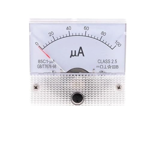 85C1 Analoges Strom-Panel-Messgerät DC 50 uA 100 uA 200 uA 300 uA 500 uA Amperemeter Ampere Tester Messgerät 56 mm x 64 mm im Wasserkraftprojekt(0-300uA) von LYLNV