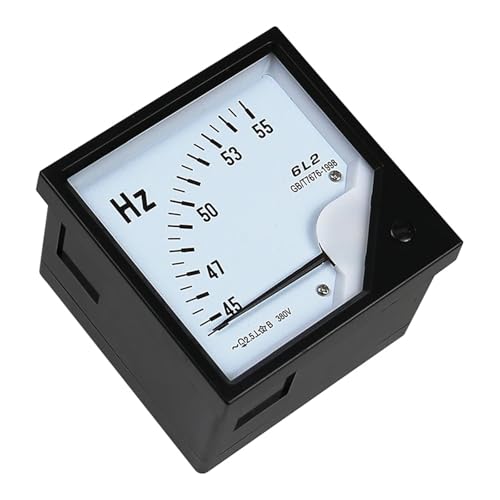 AC Analog Panel Frequenzmesser Zeiger Typ 100V 220V 380V Tester Messgerät Hertz Anzeige 80 * 80mm 45-55Hz 6L2-Hz(45HZ-65HZ AC220V) von LYLNV