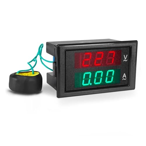 AC Digital Voltmeter Amperemeter 220V 380V 200A 100A DL85-2042 Dual Display Hohe Messgenauigkeit Amperemeter Spannungsmesser(AC200-450V 0-99.9A) von LYLNV