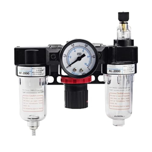 AC2000-02 1/4 "Druckregler Manometer Luftkompressor Filter Öl Feuchtigkeit Separator for Wasserfilter Entfeuchten(8MM Fittings) von LYLNV