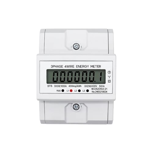 AC230V 100A LCD-Digitalanzeige-Leistungsmesser in Energiezählern, intelligenter Stromzähler, 3-Phasen-kWh-Messgerät, Amperemeter(DTS024) von LYLNV