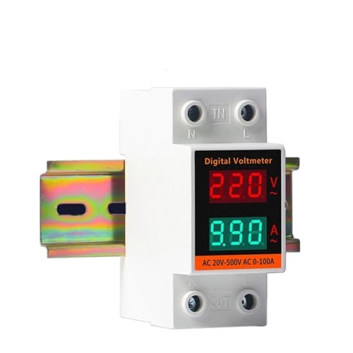 AC60-500V 0,00-99,9A Voltmeter Amperemeter Schiene Dual Display Digital Stromzähler Spannung Strom Monitor mit Transformator AC60-500V 0,00-99,9A Voltmeter Amperemeter Schiene Dual Display Digital Stromzähler Spannung Strom Monitor mit Transformator von LYLNV