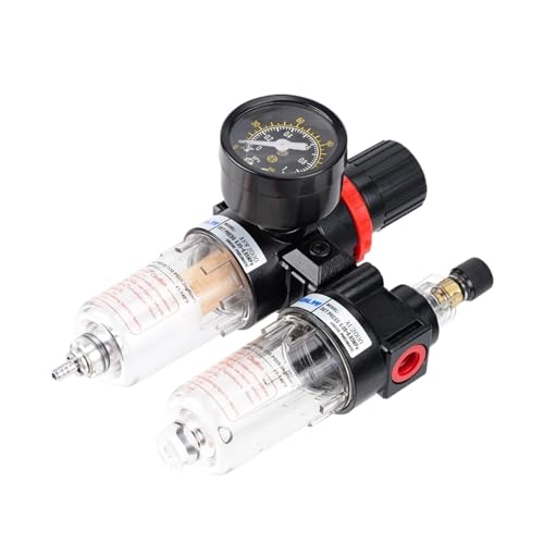 AFC2000 AFR2000 + AL2000 G1/4 Luft Kompressor Öl Und Wasser Separator Luftfilter Ist Verwendet Zu Reduzieren Die Druck Ventil Regler(AFC2000 White,Plastic Filter) von LYLNV