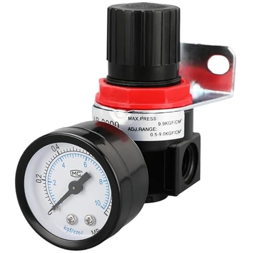 AR2000 AR3000 G1/4'' 6mm 8mm 10mm 12mmAir Control Kompressor Druck Relief Regler Ventil mit Fitting(AR2000 10mm Fitting) von LYLNV