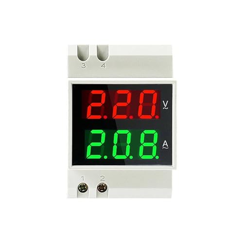 D52-2042 Din-schiene Voltmeter Amperemeter AC200V-450V Digital AC Voltmeter Spannung Strom Meter Led-anzeige Elektrische Meter(Built-in CT,AC200V-450V) von LYLNV