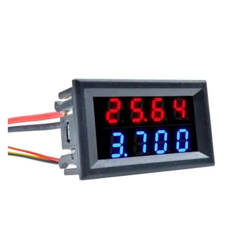 DC 110V-200V 10A Mini Dual Digital Voltmeter Amperemeter Spannung Strom Meter Volt Amp Monitor Test Meter Netzteil Tester(DC 100V White Case) von LYLNV