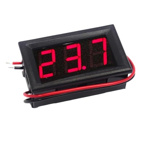 Digitalvoltmeter DC 4,5 V bis 30 V Digitalvoltmeter Spannung Panel Meter Rot/Blau/Grün for 6 V 12 V Elektromobil Motorrad Auto(Blue,2-wire DC 5V-120V) von LYLNV