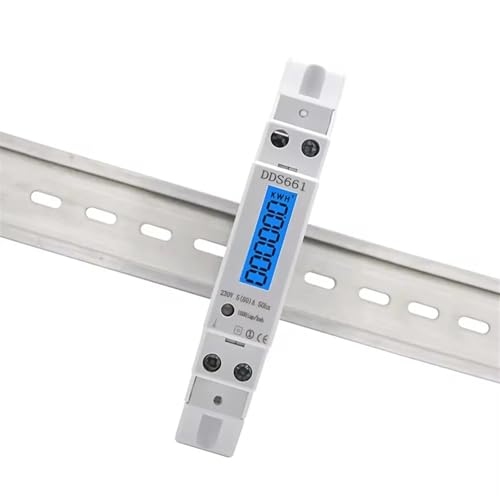 Din-Schiene einphasig 110 V/220 V 50/60 Hz RS485 Digitalanzeige Wott Volt Amp Stromzähler Energie Stromverbrauch Monitor(DDS661-RS485 AC110V) von LYLNV