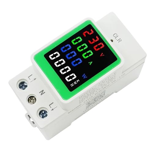 Din-Schienen-Energiezähler 80-270V 100A Elektronischer Kwh-Zähler Wattmeter Multi-Digital-Amperemeter Voltmeter(AC160-270V) von LYLNV