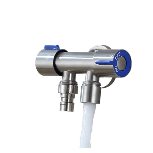 Dual Control Dual Use 3-Wege-Duschwasser-Umstellventil Wasserhahn-Füllwinkelventile Waschmaschine Badezimmer-WC-Zubehör(Type D) von LYLNV