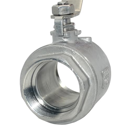 Edelstahl-Kugelhahn SS304 2P Volldurchgangs-Kugelhahn 1/2" 3/4" 1" 1-1/4" Innengewinde-Ventilgriffventile(2") von LYLNV